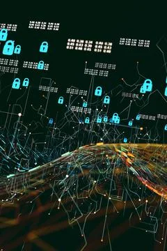 Data structure and information tools for networking business and cyber secu.. 스톡 일러스트