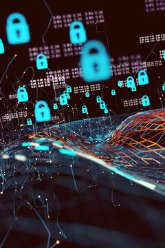 Data structure and information tools for networking business and cyber secu.. 스톡 일러스트