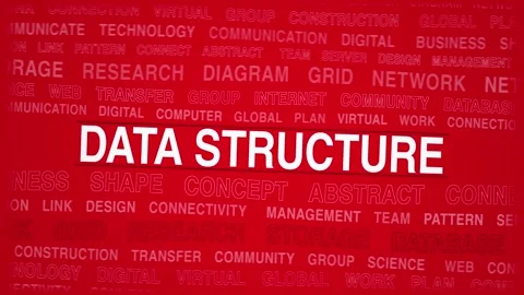 Data structure animated kinetic motion, text design animation, seamless loop Stock Footage 348023402
