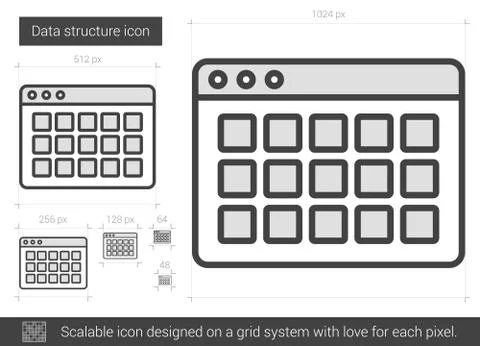 Data structure line icon イラスト素材