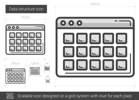 Data structure line icon イラスト素材