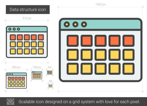 Data structure line icon イラスト素材