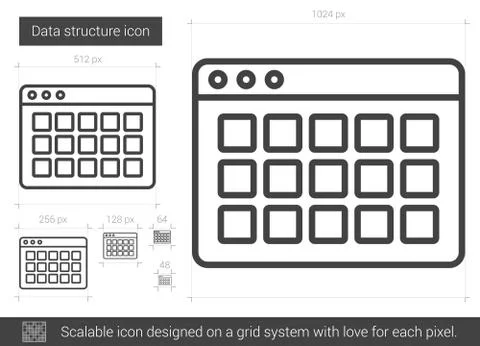 Data structure line icon. イラスト素材