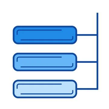 Data structure line icon. Illustrazione stock