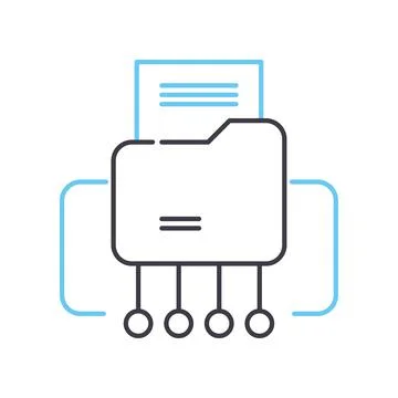 Data structure line icon, outline symbol, vector illustration, concept sign Stock Illustration