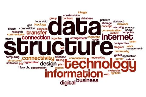 Data structure word cloud Stock Illustration