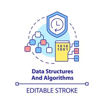 Data structures and algorithms concept icon Stockillustratie