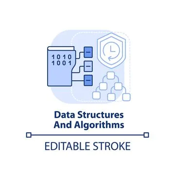 Data structures and algorithms light blue concept icon Stockillustratie