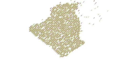 Data Style Diagonal Animation Shapes Algeria Country Map Stock Footage 323610518