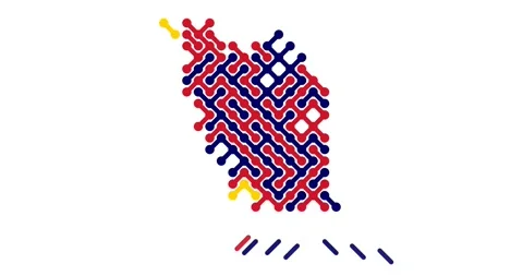 Data Style Diagonal Lines Build Malaysia Map Video stock 326943914