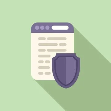 Data surf detect icon flat vector. Key use private イラスト素材