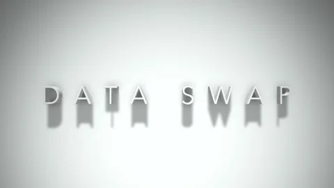 Data swap 3D title animation with shadows on a white background Stock Footage 297515643
