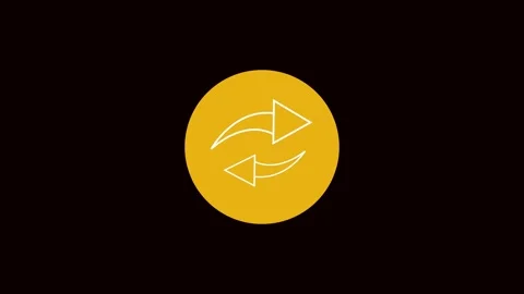Data sync golden circle animated arrows rotation technology background moti.. Stock Footage 321444522