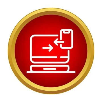 Data synchronization and data transfer between devices Stock Illustration