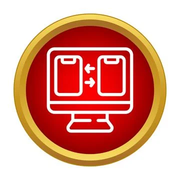 Data synchronization between devices vector icon concept Stock Illustration