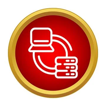 Data synchronization between laptop and cloud server Illustrazione stock