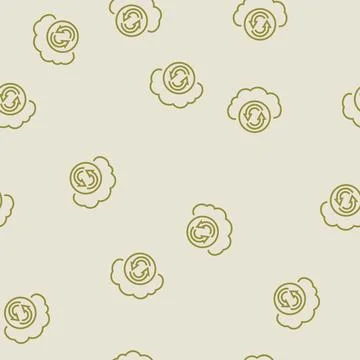 Data synchronization cloud computing line seamless pattern Stock Illustration