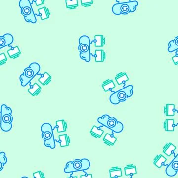 Data synchronization cloud computing vector seamless pattern Stock Illustration