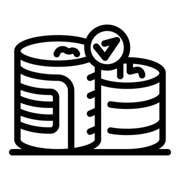 Data synchronization complete, secure storage and backup process verified Stock Illustration