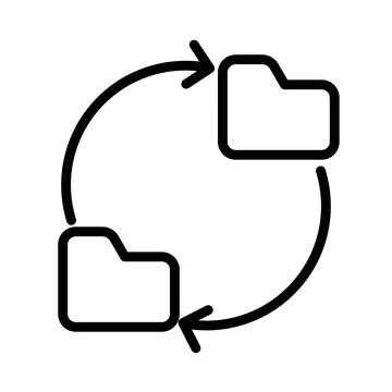 Data Synchronization Icon for Cloud Storage, IT Solutions, and Software Upd.. Stock Illustration