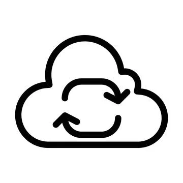 Data synchronization icon design in filled and outlined style Stock Illustration