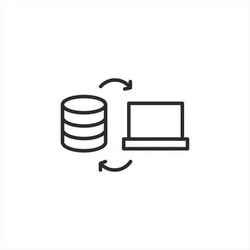 Data Synchronization Icon Stock Illustration