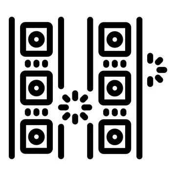 Data synchronization icon representing seamless data transfer and integration Stock Illustration