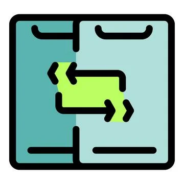 Data synchronization icon representing transferring and exchanging informatio 스톡 일러스트