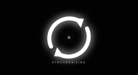 Data Synchronization Loading Loop HUD Animation Video stock 335400140