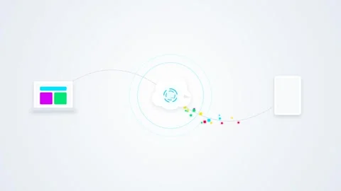 Data Synchronization Network Loop Stock Footage 345779363