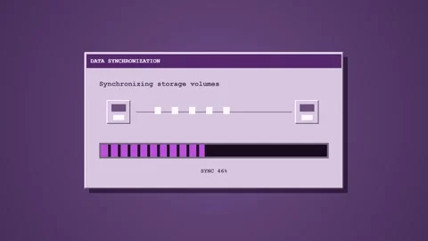 Data synchronization progress bar animation video Stock Footage 346926402