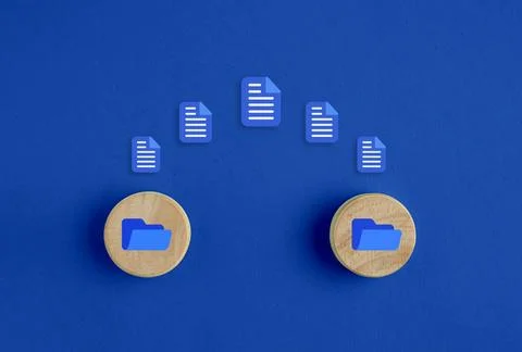 Data Synchronize Transfer, Copy or Move data files between folders, Backup .. Stock Photos