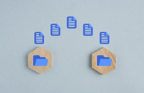 Data Synchronize Transfer, Copy or Move data files between folders, Backup .. Stock Photos