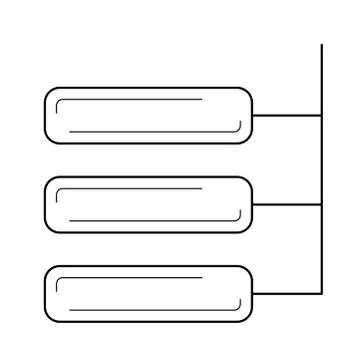 Data system line icon. Illustrazione stock
