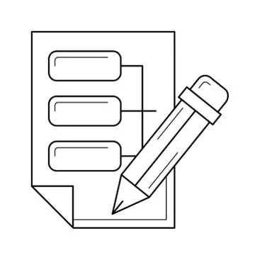 Data system line icon. Illustrazione stock