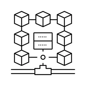 Data system line icon vector illustration Stock Illustration