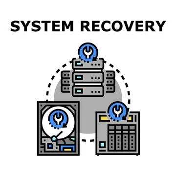 Data system recovery optimizing repair service process 库存插图