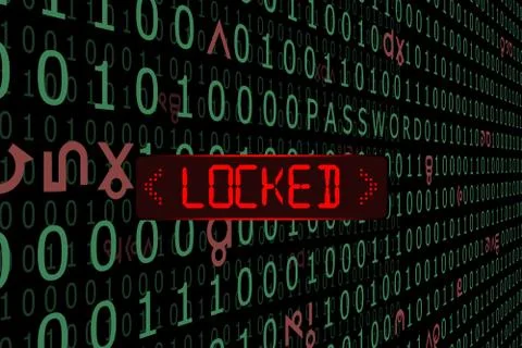 Data system was hacked 스톡 사진