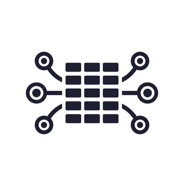 Data systematization icon on white Stock Illustration