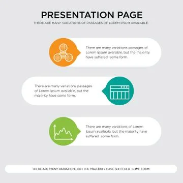 Data, Table for data, Pie graphic comparison presentation Illustrazione stock
