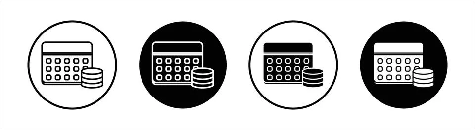 Data table flat line icon set. Data table Thin line illustration vector Stock Illustration