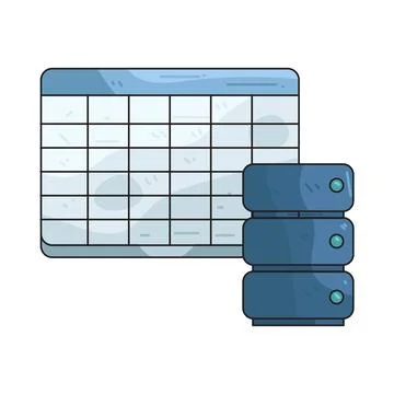 Data Table illustration Stock Illustration