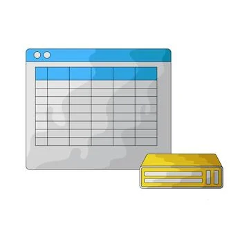 Data Table illustration Stock Illustration