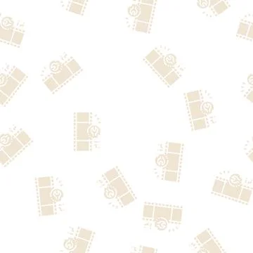 Data tape services glyph seamless pattern Stock Illustration