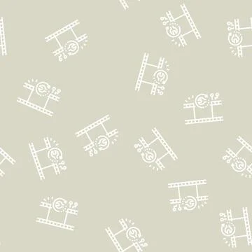 Data tape services line seamless pattern Stock Illustration