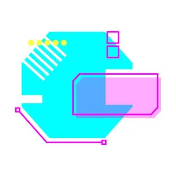 Data tech banner cartoon vector illustration Stock Illustration