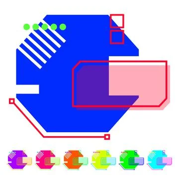 Data tech banner cartoon vector graphic 스톡 일러스트
