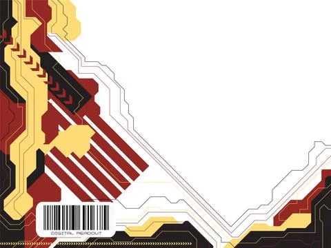 Data tech v1 Technical illustrated background with a futuristic feel with ... Stock Photos