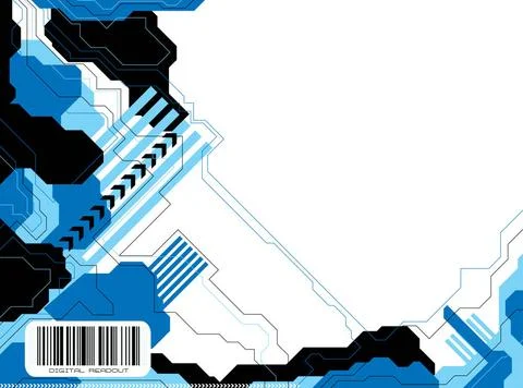 Data tech v2 Technical illustrated background with a futuristic feel with ... Stock Photos