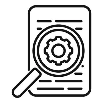 Data technical document icon outline vector. Business manual Stock Illustration